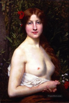 Demi nude female body nude Jules Joseph Lefebvre Oil Paintings